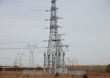 電流を通された電気のパイロン、力の架空送電線のための伝達鋼鉄タワー